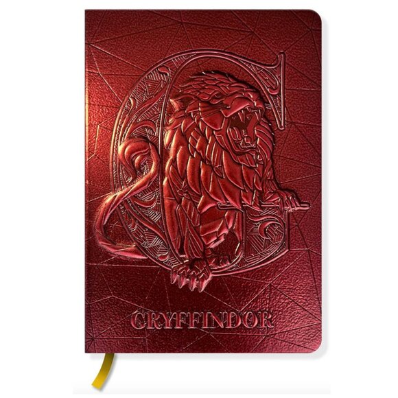 Harry Potter Sculpted Gryffindor Journal and House Crest Keychain Set - Picture 2 of 13